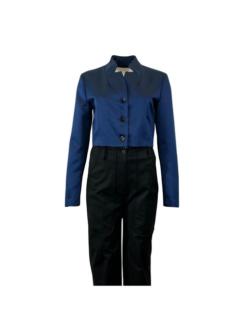 CAPOSPALLA CROP BLU ALESSIA SANTI A/I ALESSIA SANTI | 421SD35050VRBLU